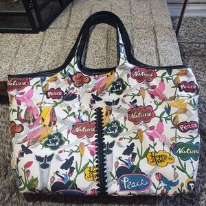 Sakroots Purse Large Hobo Tote Peace Nature Canvas Boho